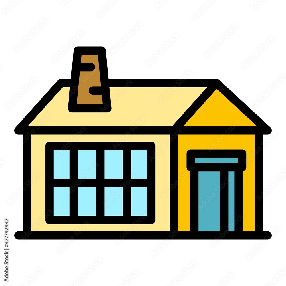 Bourbon farm factory icon. Outline bourbon farm factory vector icon color flat isolated Bourbon farm factory icon. Outline bourbon farm factory vector icon color flat isolated