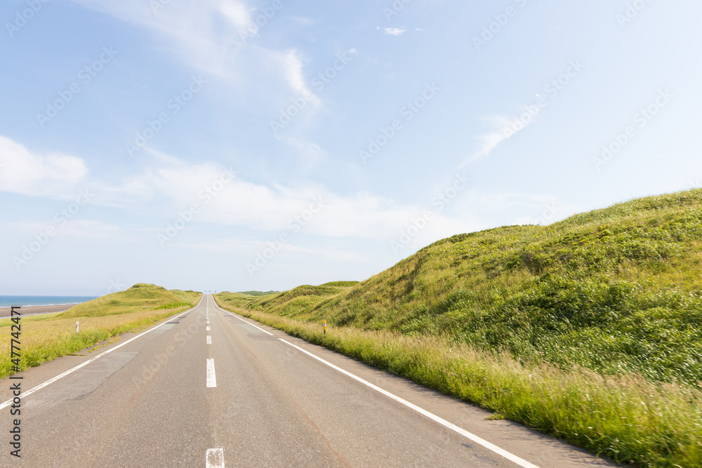 北海道の一本道