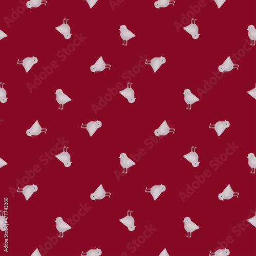 Wallpaper Mural Seamless pattern of chicken. Domestic animals on colorful background. Vector illustration for textile. Torontodigital.ca