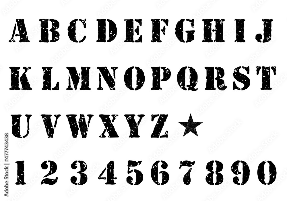 ステンシル文字