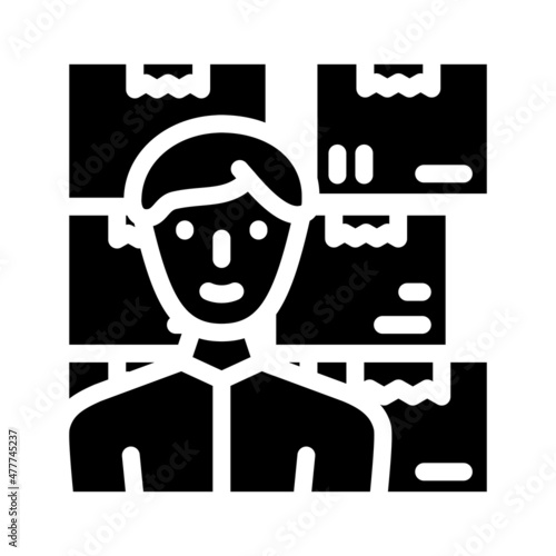 wholesale salesman glyph icon vector. wholesale salesman sign. isolated contour symbol black illustration © sevector