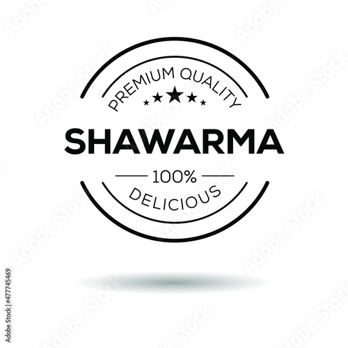 Creative (Shawarma) logo, Shawarma  sticker, vector illustration.
