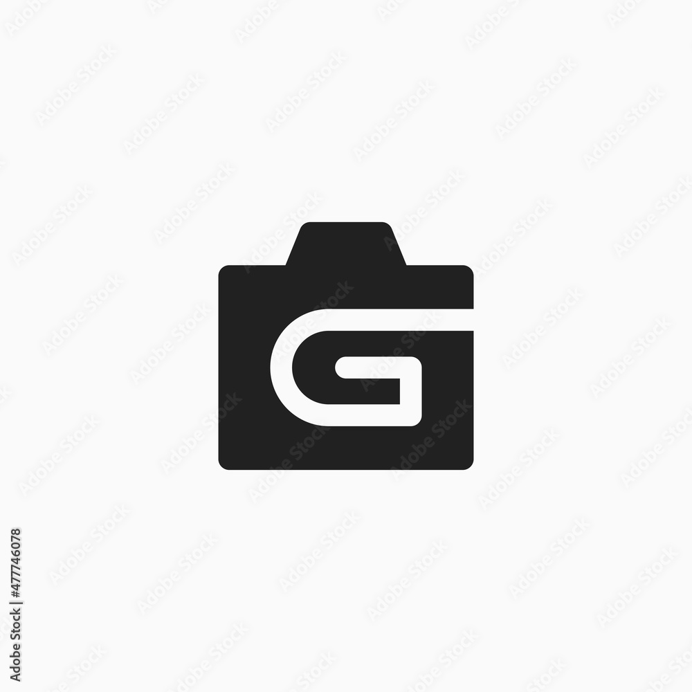 Camera with Letter G Logo Concept for Photographer Camera with Letter G Logo Concept for Photographer