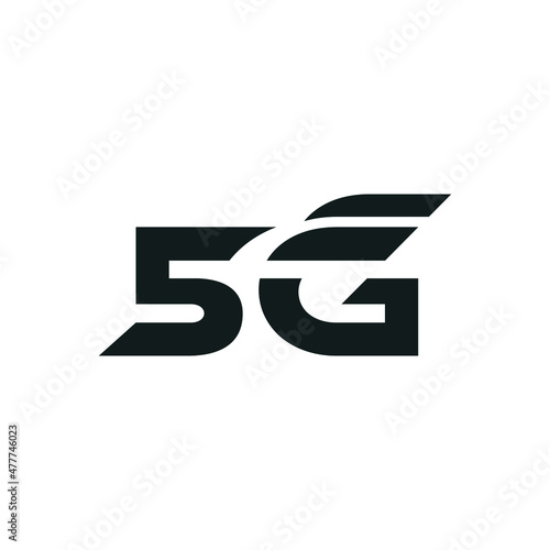 5G icon isolated on white background.