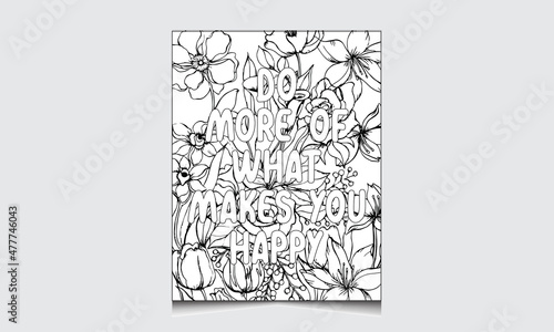 Картината върху платно Swear Wrdo Coloring Page For Adult Man And Woman, Adult Coloring Book, Curse Wor