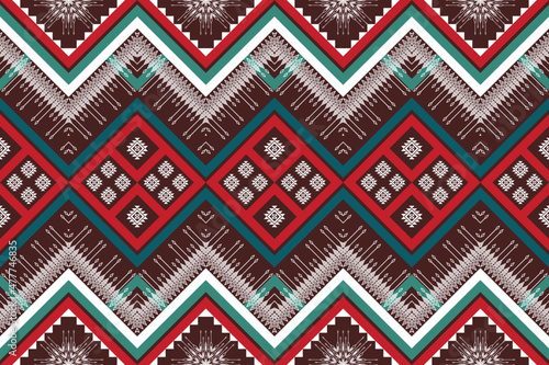 Ethnic pattern design. Aztec fabric carpet mandala ornament chevron textile decoration wallpaper. Tribal turkey African Indian traditional embroidery vector illustrations background.