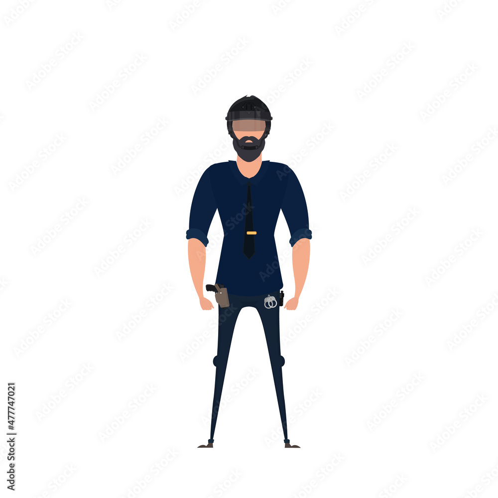 Police officer vector. Policeman profession, cop guard character or security man flat icon isolated on white background. Police officer vector. Policeman profession, cop guard character or security man flat icon isolated on white background.
