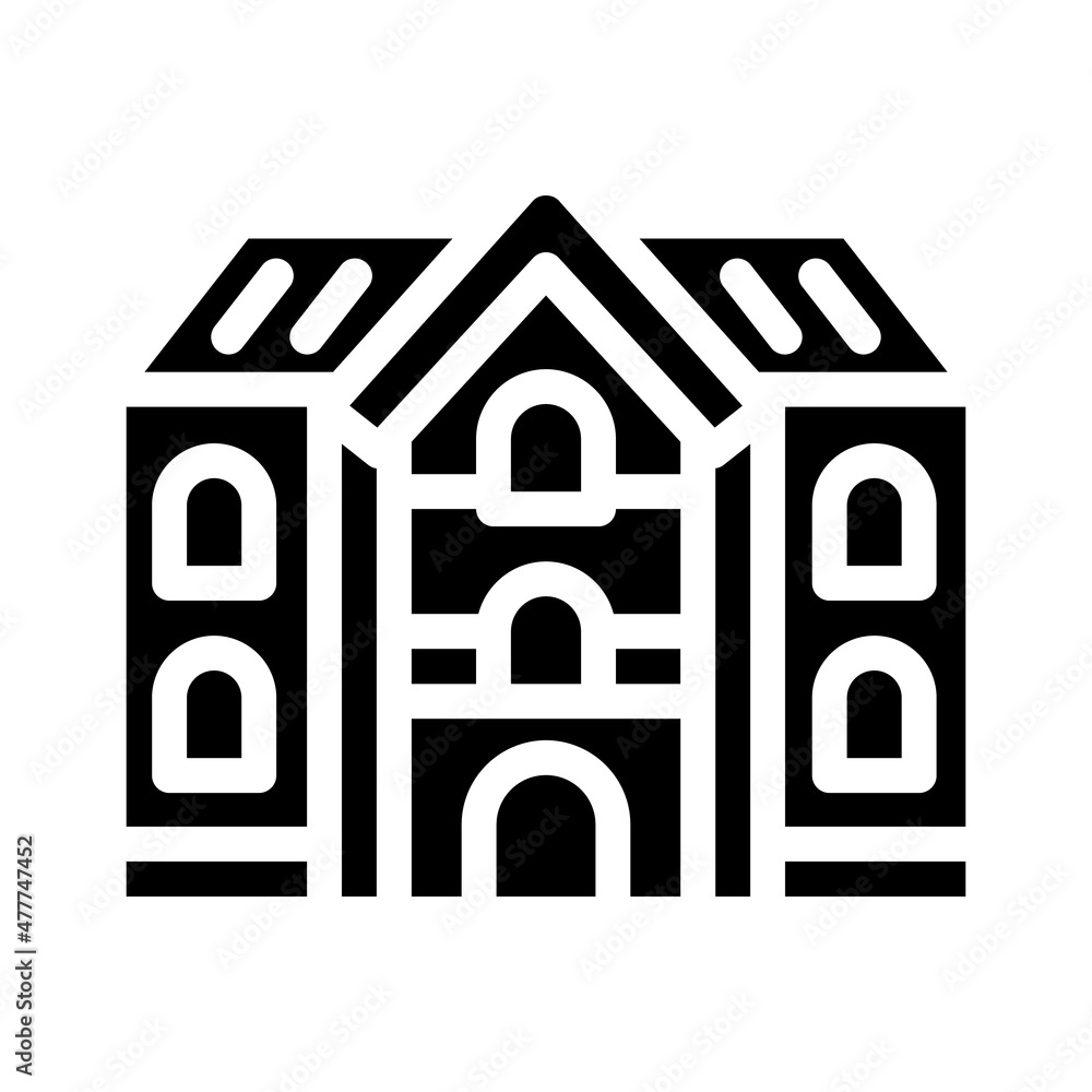 school building glyph icon vector. school building sign. isolated contour symbol black illustration school building glyph icon vector. school building sign. isolated contour symbol black illustration