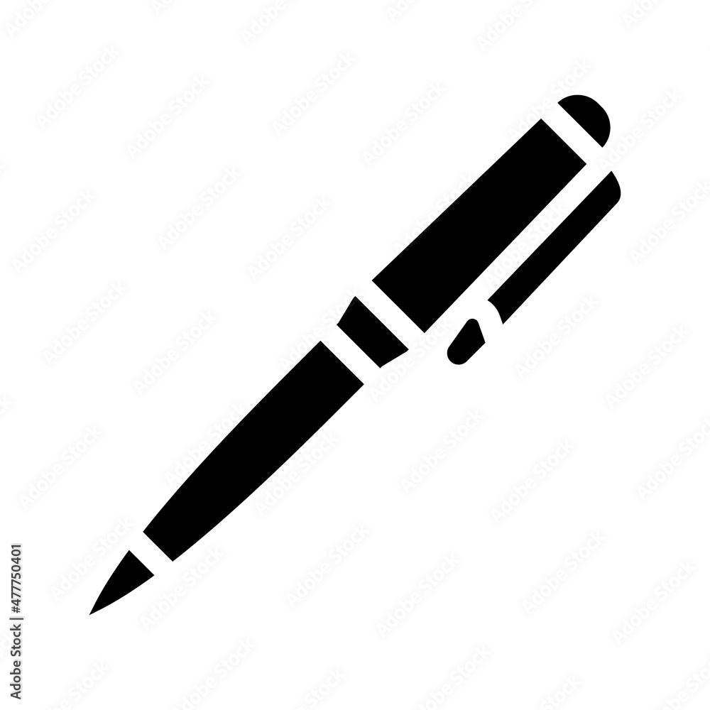 pen school stationery glyph icon vector. pen school stationery sign. isolated contour symbol black illustration pen school stationery glyph icon vector. pen school stationery sign. isolated contour symbol black illustration