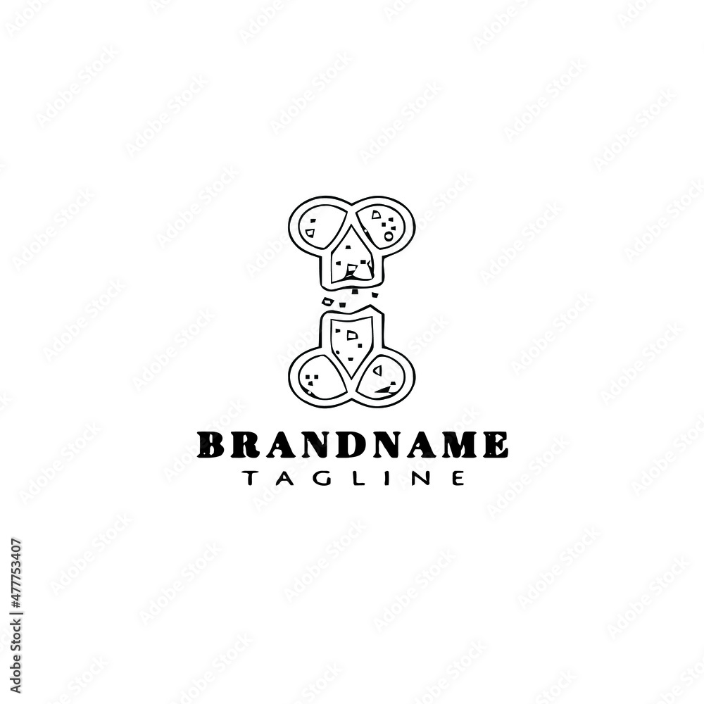 dog biscuit logo cartoon icon design template black isolated vector illustration dog biscuit logo cartoon icon design template black isolated vector illustration