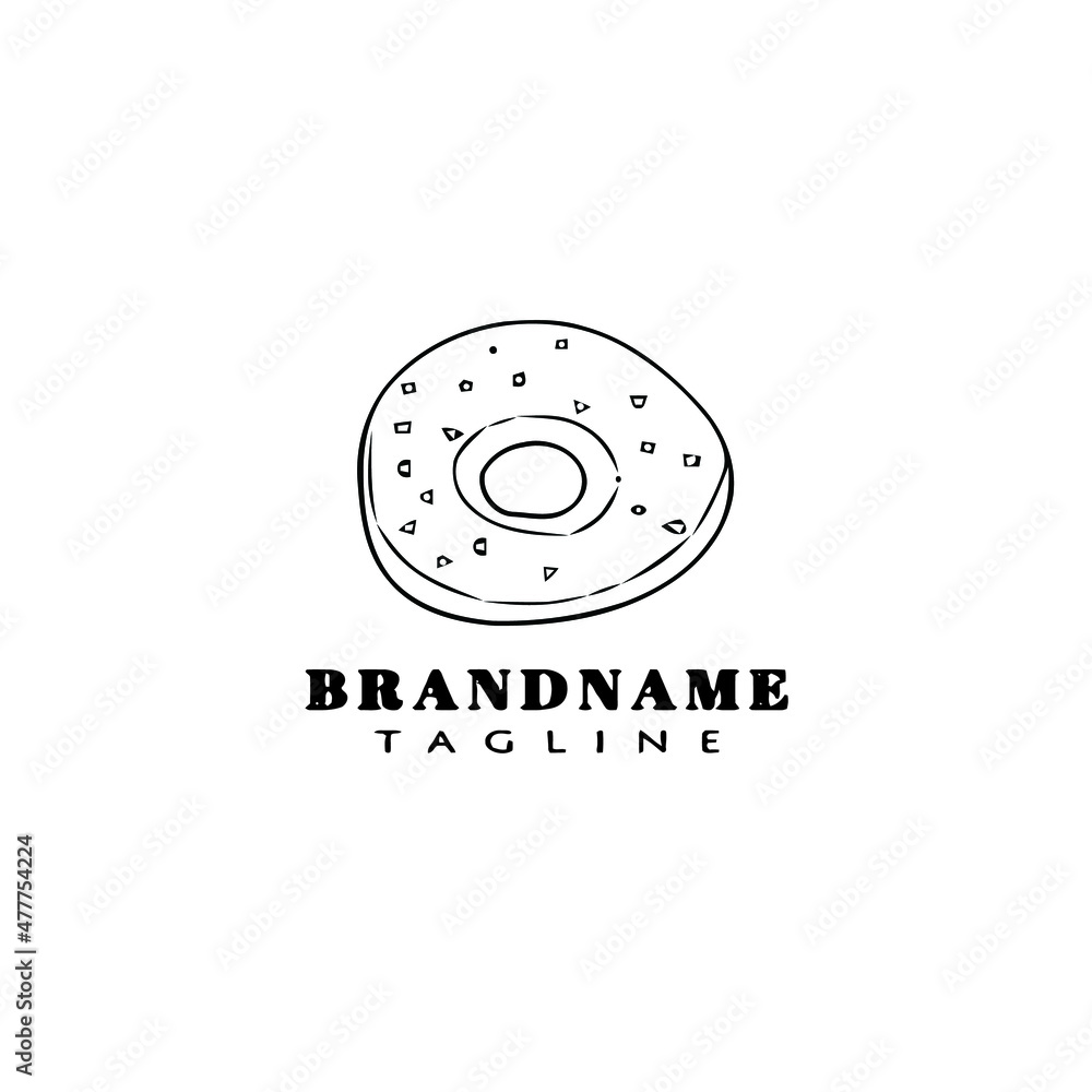 dog biscuit logo cartoon icon design template black isolated vector illustration