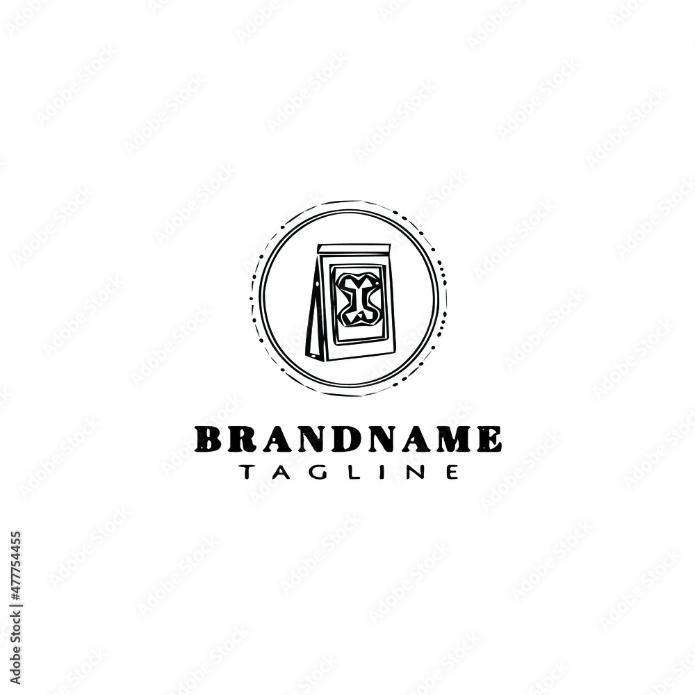 dog food logo cartoon icon design template black isolated vector illustration dog food logo cartoon icon design template black isolated vector illustration