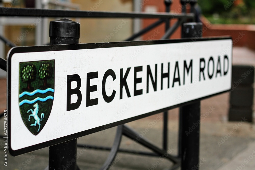 Obraz premium Beckenham Road Sign, Central of Beckenham