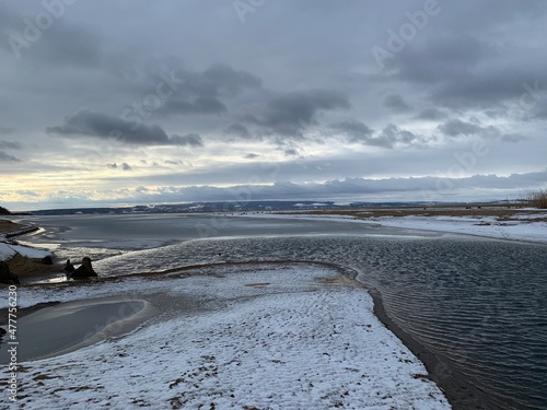 snowy bank of the Volga river