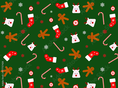 Wallpaper Mural new year and christmas seamless pattern. winter holiday, party vector illustration Torontodigital.ca