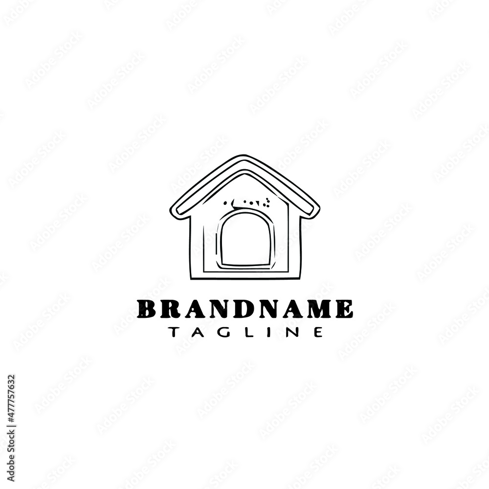 pet home cartoon logo template icon design black isolated vector illustration pet home cartoon logo template icon design black isolated vector illustration