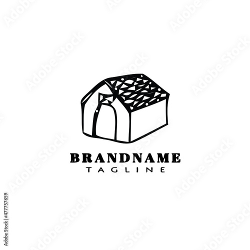 pet home cartoon logo template icon design black isolated vector illustration