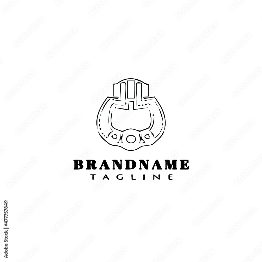 door knocker logo cartoon icon design template black isolated vector illustration door knocker logo cartoon icon design template black isolated vector illustration