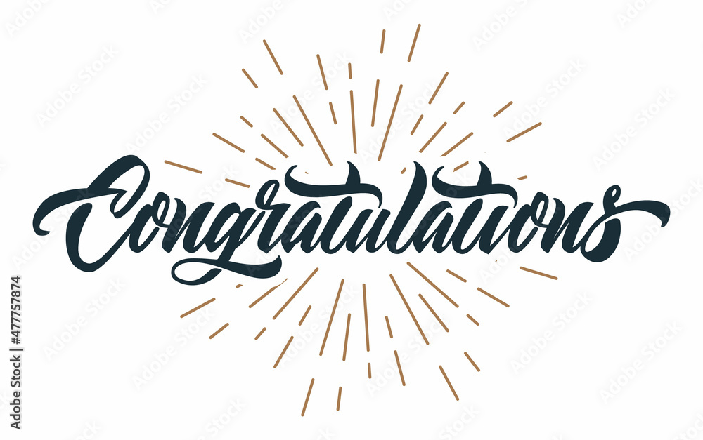 Congratulations - Typography, Calligraphy for greeting, typography ...