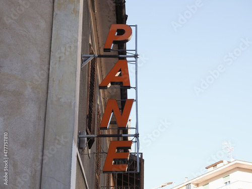 Pane (Bread) bakery sign