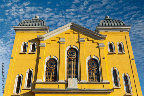 Great Synagogue exterior (edirne buyuk sinangog) view in Edirne City of Turkey. photo