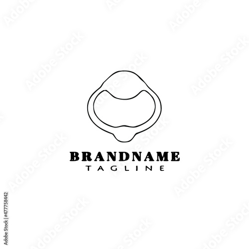door knocker logo cartoon icon design template black isolated vector illustration