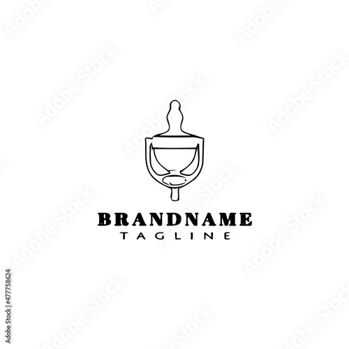 door knocker logo cartoon icon design template black isolated vector illustration