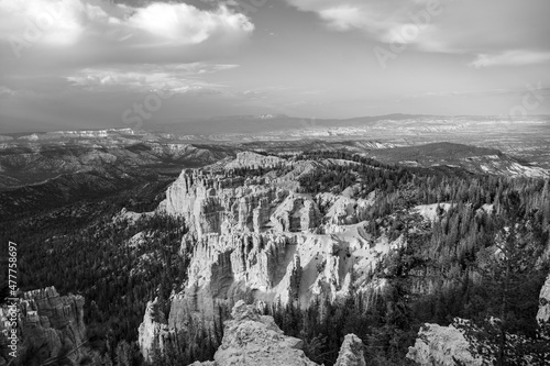 Foto beautiful landscape in Bryce Canyon with magnificent Stone formation