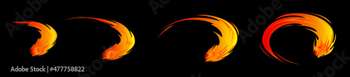 Sprite a sheet of fire sword attack, fire punch or whatever. Animation for a game or cartoon. Comet