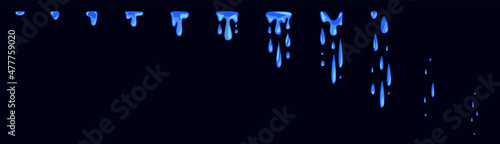 A sprite sheet, a water trap, a splash. Animation for a game or a cartoon. Vector illustration. Leaking water