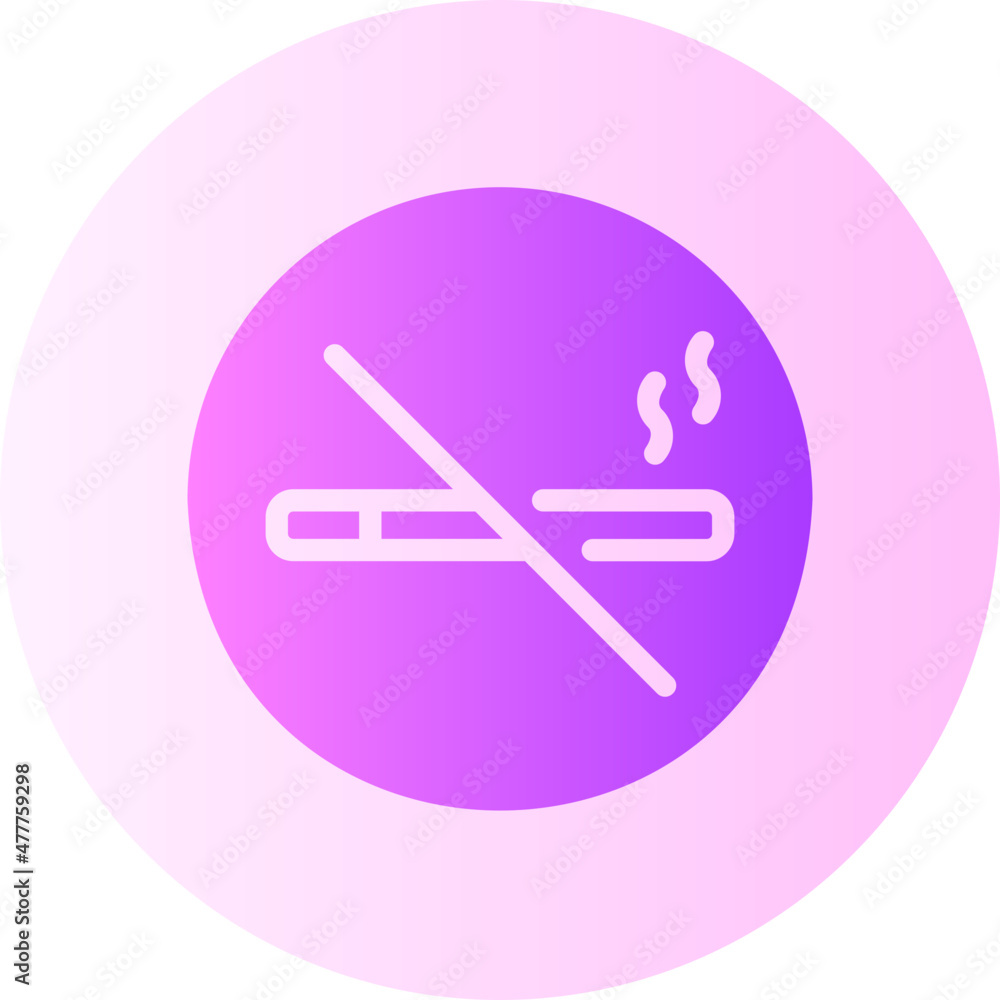 No smoke gradient icon No smoke gradient icon