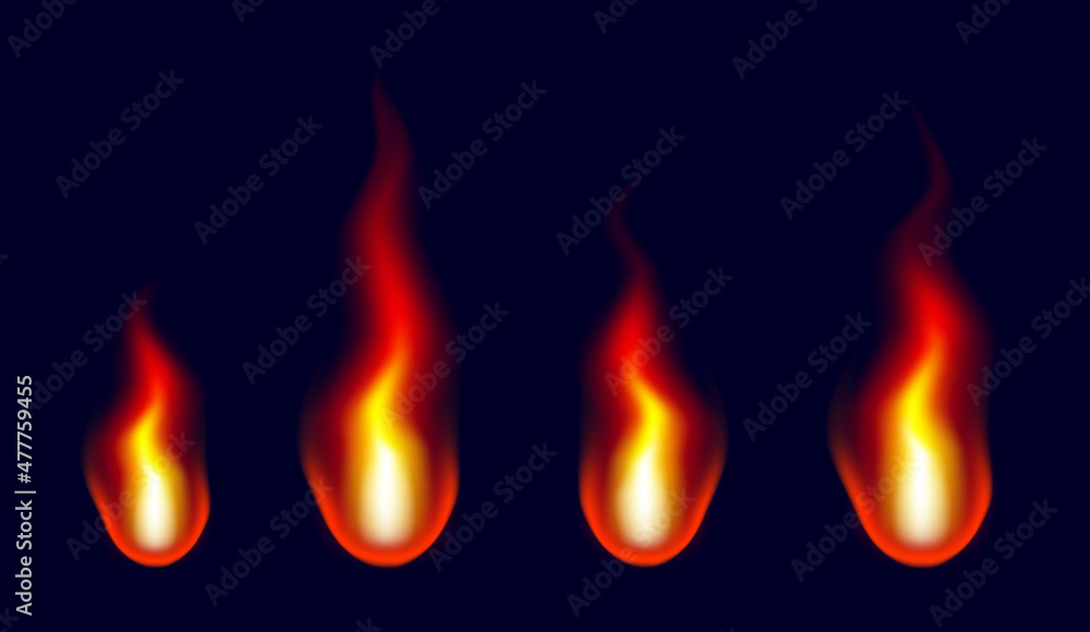 Fire animation sprites. Red wriggling fire. Animation for game or cartoon Fire animation sprites. Red wriggling fire. Animation for game or cartoon