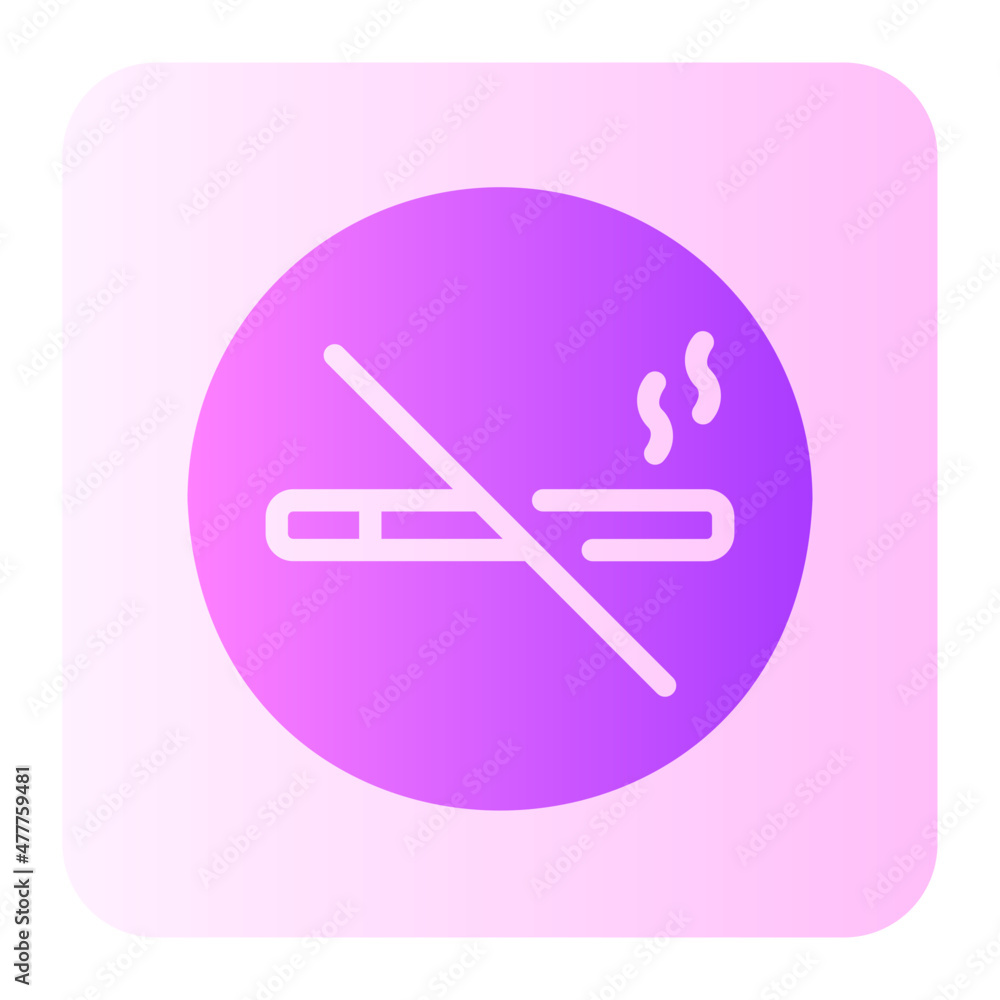 No smoke gradient icon No smoke gradient icon