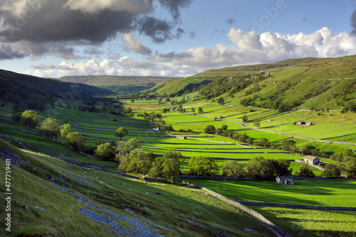 Wharfe valley between kettlewell and starbotton, yorkshire dales, england