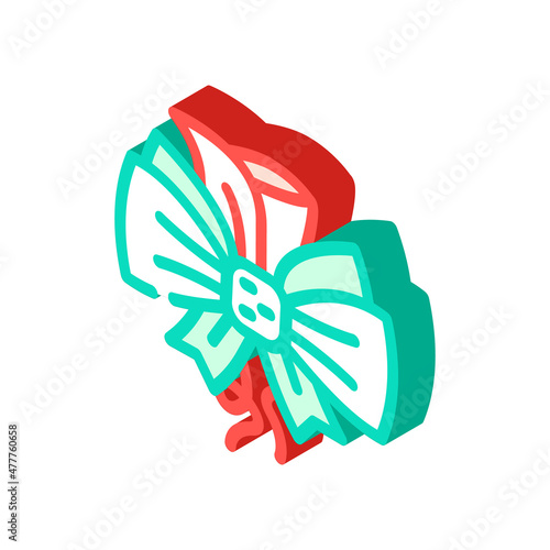 boutonniere groom flower decoration isometric icon vector. boutonniere groom flower decoration sign. isolated symbol illustration