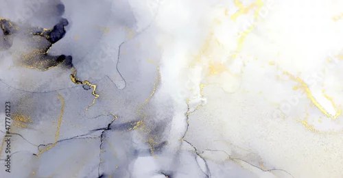 Obraz  z motywem Abstract Background, texture. Original painting with alcohol inks