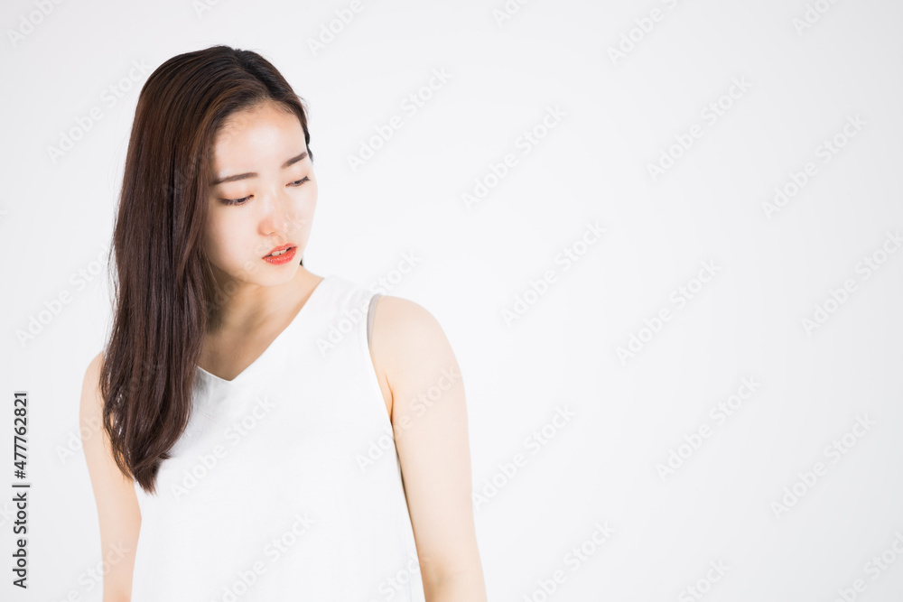 Woman in White Dress