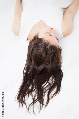 Woman in White Dress