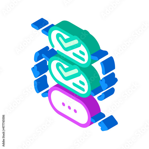 process of compliance isometric icon vector. process of compliance sign. isolated symbol illustration