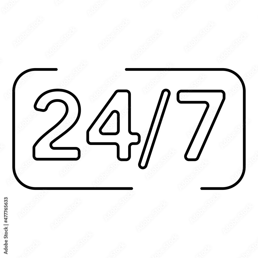 24 icon on white background, vector illustration. 24 icon on white background, vector illustration.