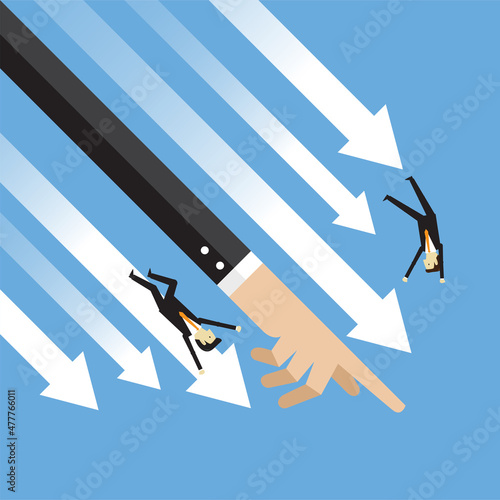 Business performance deteriorates, graphs plummet, punishing business people for making mistakes