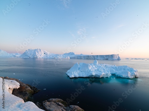 Foto Glacier in arctic ocean, arctic circle, north pole