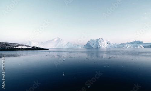 Fotografering Glacier in arctic ocean, arctic circle, north pole