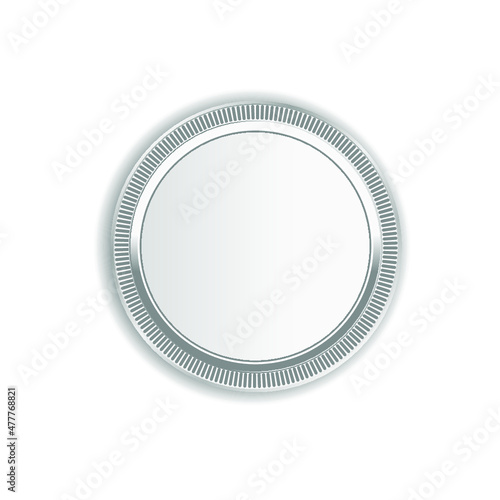 Silver medaile isolated on a white background
