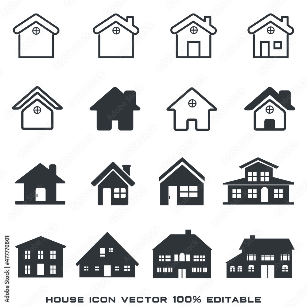 house icon vector, house icon collection. house icon vector, house icon collection.