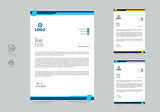 Professional corporate business letterhead design template. Simple modern letterhead template