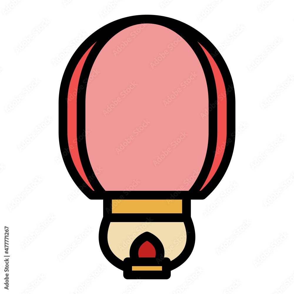 Floating lantern icon. Outline floating lantern vector icon color flat isolated Floating lantern icon. Outline floating lantern vector icon color flat isolated
