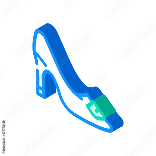 pumps and slingbacks isometric icon vector. pumps and slingbacks sign. isolated symbol illustration