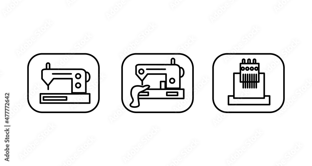 SEWING MACHINE ICON VECTOR LINE SEWING MACHINE ICON VECTOR LINE