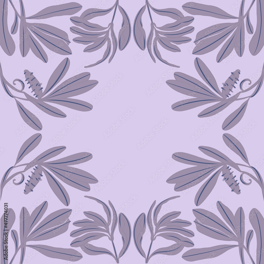 floral pattern in pastel purple hue. Pattern for textiles, wallpaper, postcards, invitations.